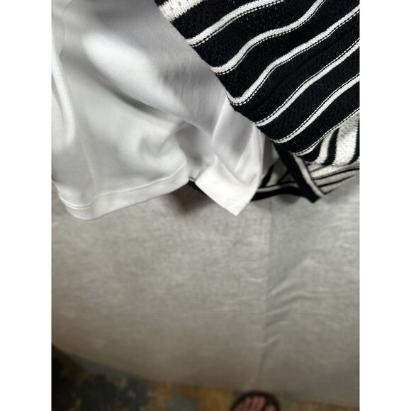 Venus Striped Tank Sweater Dress in Black and White Stretch Body Con Size Medium - Picture 8 of 8